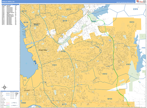Chula Vista Map Basic Style